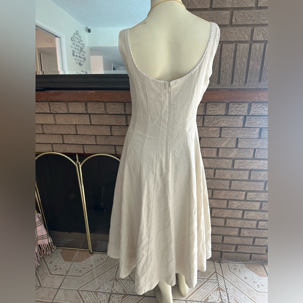 Caroline Constas Cream Midi Dress - Picture 4 of 9